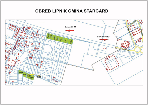 Mapa działek w Lipniku